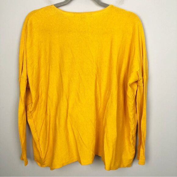 FOREVER 21 | Yellow Oversized Cross Wrap Sweater Women’s Size X-Small - Picture 6 of 7